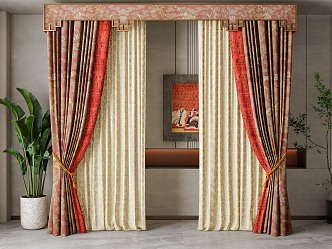 New Chinese Curtain 3d model