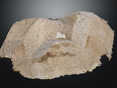 Rough Textured Natural Rock Formation With Light Brown Surface And Irregular Shape 3d model