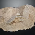 Rough Textured Natural Rock Formation With Light Brown Surface And Irregular Shape 3d model