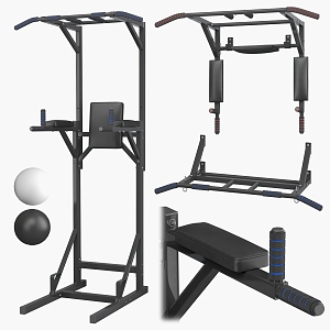 Modern Fitness Equipment 3d model