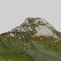 Garden Landscape With Natural Mountain Design White Rocks And Green Vegetation