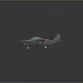 SAHINBABA Gray Fighter Jet Model Airplane With Red Wing Tips And Landing Gear