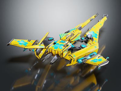 modern fighter aircraft 3d model