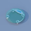 Round Glass Surface Digital Scale With Digital Display And Supporting Feet For Daily Household Use