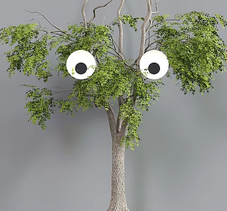 Modern moving eyes lamp creative device lamp rotating eyeball lamp tree 3d model