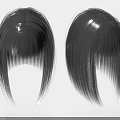 Fashion Black Fringe Wig Ornament Decor Set With Hairstyle Design Models
