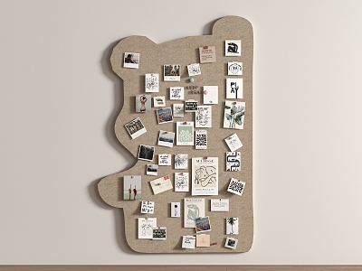 Nordic Photo Wall Felt Photo Wall 3d model