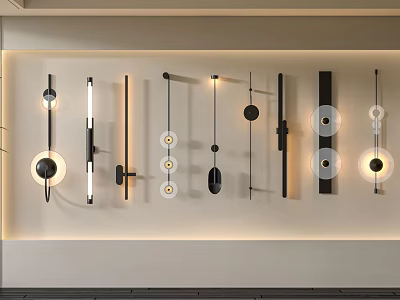 Modern Wall Lights With Various Design Styles For Home Interior Decor 3d model