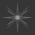 Golden Star Shaped Metallic Decorative Piece With Radiant Geometric Design For Modern Interior