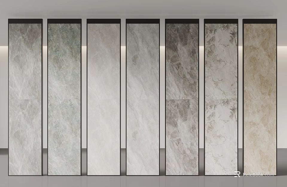 Various Wall Panels with Different Colors Textures and Styles for Interior Decoration 3d model 