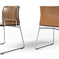 Sleek Leisure Chair Collection With Wooden Leather Seats Brown Black Tones And Metal Frames