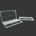 Sleek Modern Silver Open And Closed Laptops On Dark Background