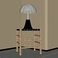 Middle ancient side several retro table lamp side several table lamp combination 3d model