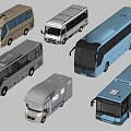 Collection of Assorted Colored Model Buses with Different Types and Styles