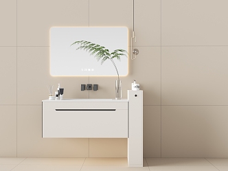 bathroom cabinet mirror toilet plant bathroom cabinet mirror toilet plant 3d model