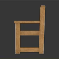 Natural Wooden Bench With Simple Design Armrests And Backrest For Indoor Outdoor Use