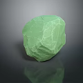 Green Textured Wood Stone in Natural Form with Rough Surface and Earthy Tone