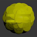 Decorative Ornament Combination With Pink Spiral Top Yellow Edge And Blue Fish Scale Design