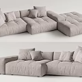 Modern Multiplayer Sofa Multiplayer Corner Sofa 3d model