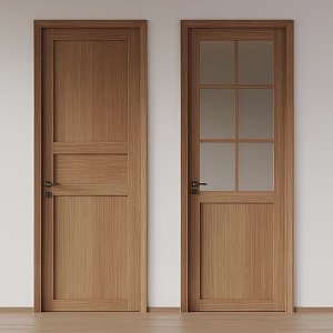 Modern Door Japanese Style Door Single Door Interior Door Kitchen Door Glass Door 3d model