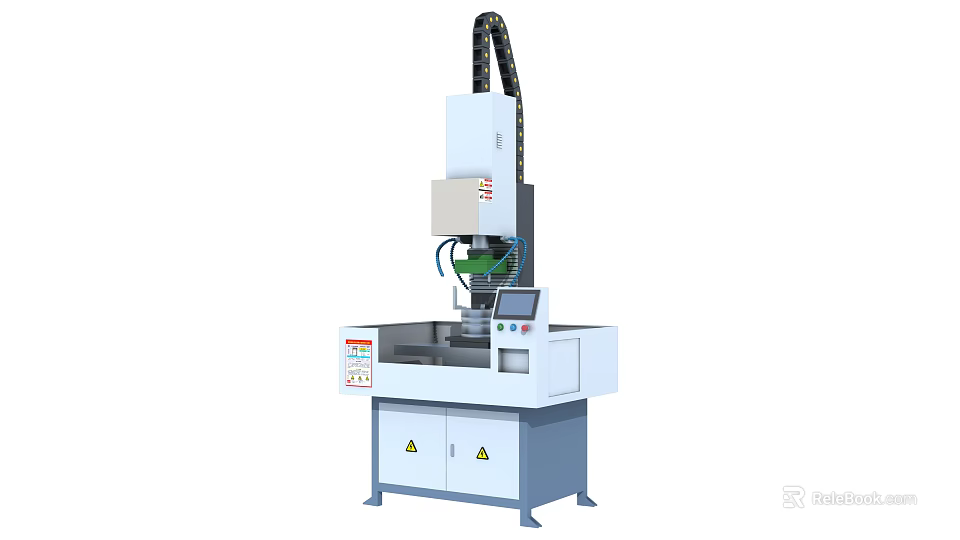 Industrial CNC Machining Equipment With Precision Worktable And Automated Control Panel For Metal Processing 3d model 