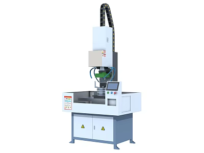 Industrial CNC Machining Equipment With Precision Worktable And Automated Control Panel For Metal Processing 3d model