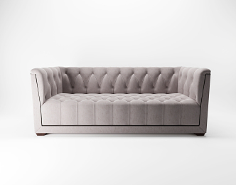 Modern double sofa three-seat sofa 3d model