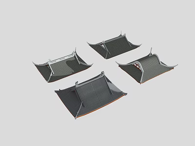 New Chinese Style Roof Ancient Building Top 3d model New Chinese Style Roof Ancient Building Top 3d model