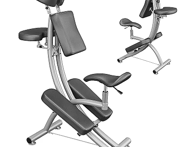 Adjustable Medical Rehabilitation Chair with Ergonomic Seat and Metal Frame for Patient Recovery 3d model