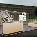 Elegant New Chinese Style Real Estate Sales Office With Negotiation Area And Sandtable