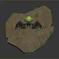 Fantasy Character And Creature 3D Model With Rocky Base And Glowing Features