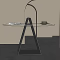 Modern Dining Tableware Ornaments Round Dining Table Coffee Table Decorative Table Casual Table Glass Round Table 3d model