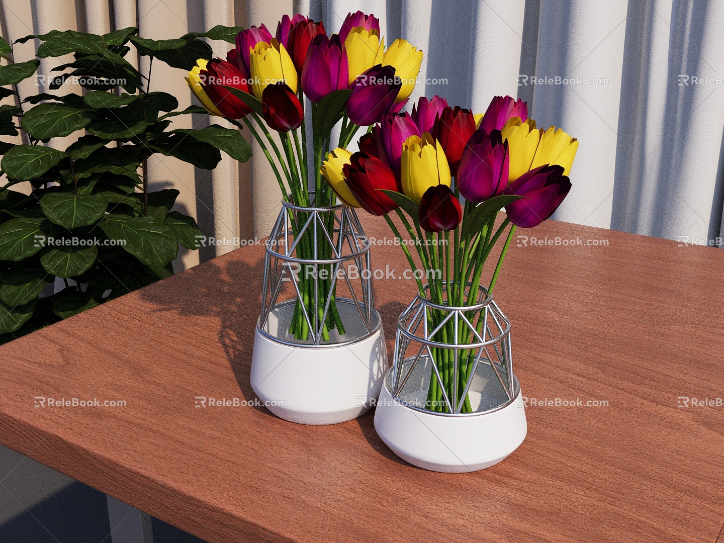 Tulip Tulip Vase Fashion Vase Indoor Flower Potted Plant Indoor Plant Vase 3d model