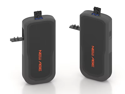 Black Devices With Red NEW ACE SEE MEXUS Text Blue Interface And Mounting Brackets 3d model