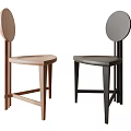 Modern Dining Chairs With Wooden Frame Rattan Backrest And Upholstered Seat Design