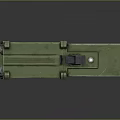Green Military Style Portable Communication Device With Digital Display And Control Buttons