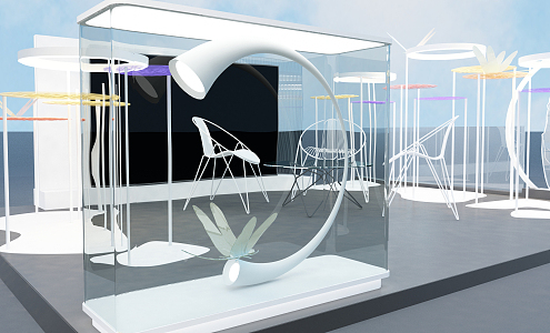 Modern Exhibition Booth 3d model