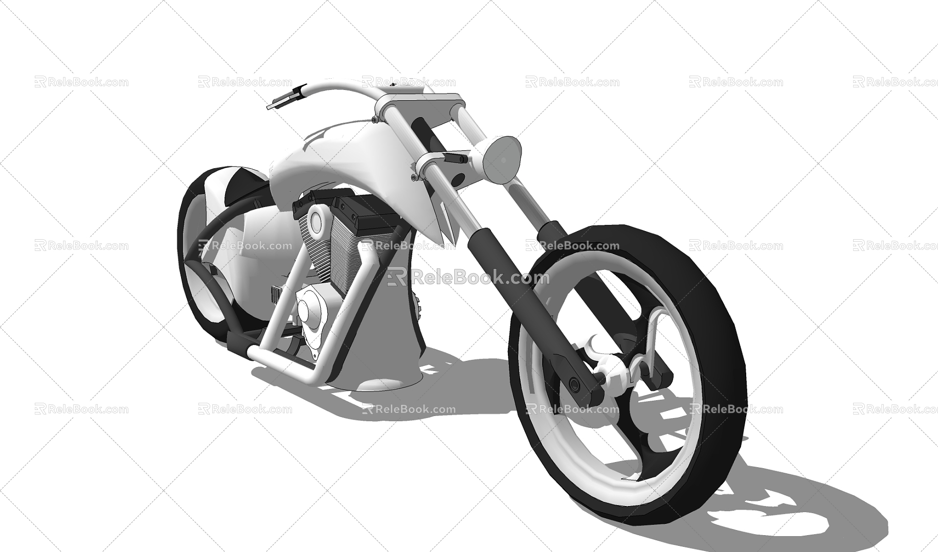 Modern Motorcycle 3d model