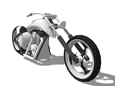 Stylish Modern Motorcycle With Sleek Black White Wheels And Contemporary Design Frame 3d model