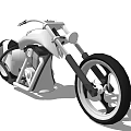 Stylish Modern Motorcycle With Sleek Black White Wheels And Contemporary Design Frame