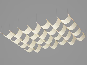 modern drapery suspended ceiling drapery bed drapery 3d model
