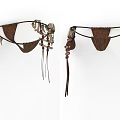 Traditional Tribal Style Leather Harness With Beaded Tassels And Bone Decorations