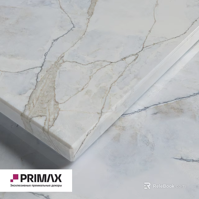 High Quality White Marble Component With Natural Veins And Smooth Surface 3d model 