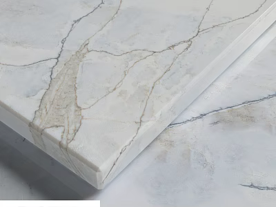High Quality White Marble Component With Natural Veins And Smooth Surface 3d model