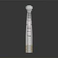 Modern Architectural Tower Building With Spiral Layered Structure And Circular Top