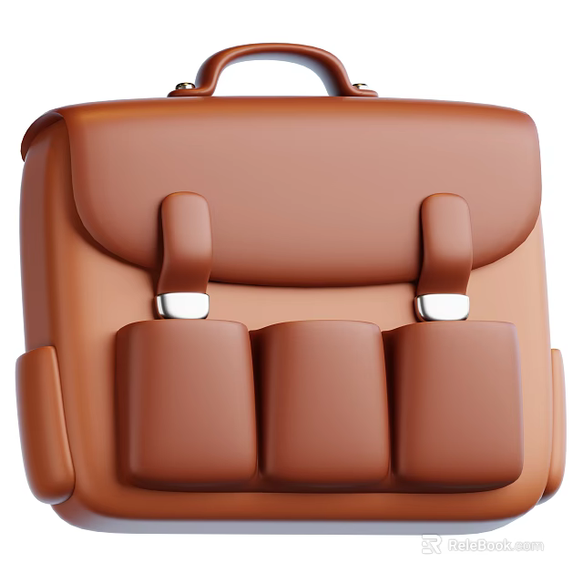 Durable Brown Hardware Tools Tool Bag With Multiple Storage Pockets Practical Design 3d model 