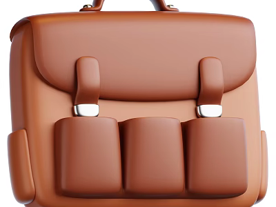 Durable Brown Hardware Tools Tool Bag With Multiple Storage Pockets Practical Design 3d model