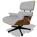 Comfortable Gray Office Chair With Wooden Armrests Modern Design And Swivel Base