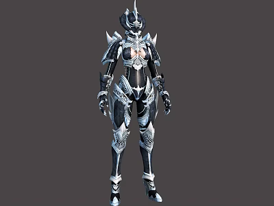 Intricate Armored Character And Legendary Creature With Mystical Fantasy Design Elements 3d model