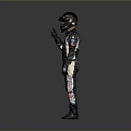 Game And Movie Character Wearing Racing Suit With Black Helmet Making Thumbs Up Gesture